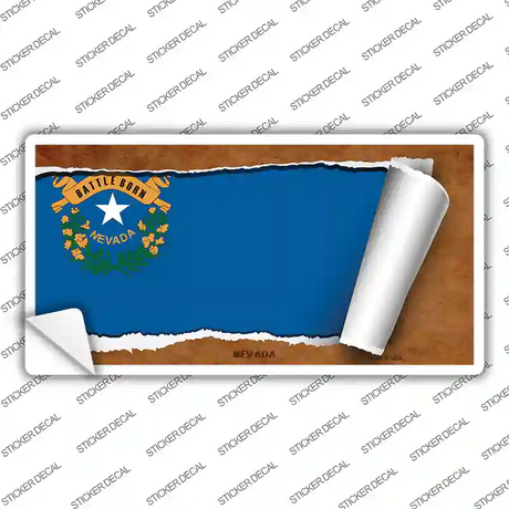Nevada Flag Scroll Novelty Sticker Decal