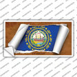 New Hampshire Flag Scroll Novelty Sticker Decal