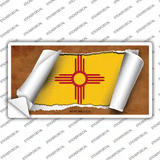 New Mexico Flag Scroll Novelty Sticker Decal