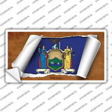New York Flag Scroll Novelty Sticker Decal
