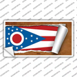 Ohio Flag Scroll Novelty Sticker Decal