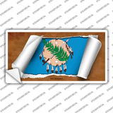 Oklahoma Flag Scroll Novelty Sticker Decal