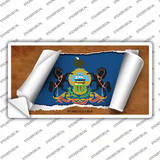 Pennsylvania Flag Scroll Novelty Sticker Decal