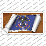Utah Flag Scroll Novelty Sticker Decal