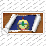 Vermont Flag Scroll Novelty Sticker Decal