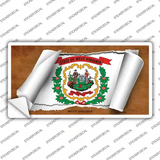 West Virginia Flag Scroll Novelty Sticker Decal