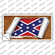 Confederate Flag Scroll Novelty Sticker Decal