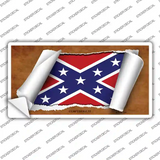Confederate Flag Scroll Novelty Sticker Decal