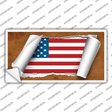 American Flag Scroll Novelty Sticker Decal