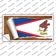 American Samoa Flag Scroll Novelty Sticker Decal