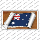 Australia Flag Scroll Novelty Sticker Decal