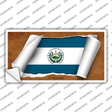 El Salvador Flag Scroll Novelty Sticker Decal
