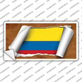 Colombia Flag Scroll Novelty Sticker Decal