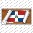 Dominican Republic Flag Scroll Novelty Sticker Decal