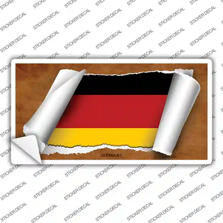Germany Flag Scroll Novelty Sticker Decal