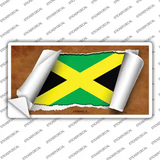 Jamaica Flag Scroll Novelty Sticker Decal