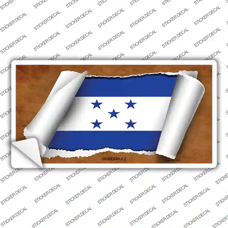 Honduras Flag Scroll Novelty Sticker Decal