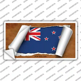 New Zealand Flag Scroll Novelty Sticker Decal