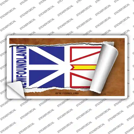 Newfoundland Flag Scroll Novelty Sticker Decal