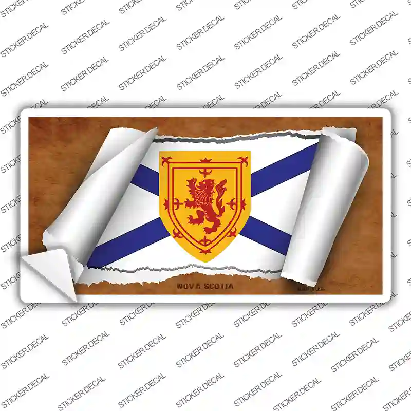 Nova Scotia Flag Scroll Novelty Sticker Decal