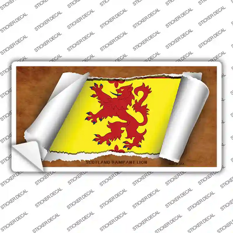 Scotland Rampant Lion Flag Scroll Novelty Sticker Decal