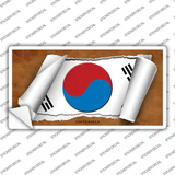 South Korea Flag Scroll Novelty Sticker Decal