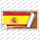 Spain Flag Scroll Novelty Sticker Decal