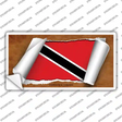 Trinidad & Tobago Flag Scroll Novelty Sticker Decal