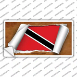 Trinidad & Tobago Flag Scroll Novelty Sticker Decal