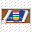 Alberta Canada Flag Scroll Novelty Sticker Decal