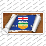 Alberta Canada Flag Scroll Novelty Sticker Decal