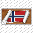 Norway Flag Scroll Novelty Sticker Decal
