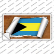 Bahamas Flag Scroll Novelty Sticker Decal