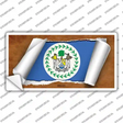 Belize Flag Scroll Novelty Sticker Decal