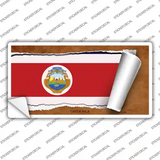 Costa Rica Flag Scroll Novelty Sticker Decal
