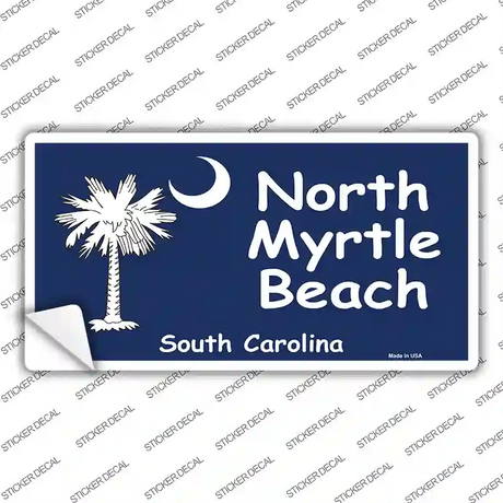 North Myrtle Beach Flag Novelty Sticker Decal
