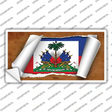 Haiti Flag Scroll Novelty Sticker Decal