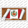 Peru Flag Scroll Novelty Sticker Decal