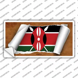 Kenya Flag Scroll Novelty Sticker Decal