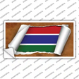 Gambia Flag Scroll Novelty Sticker Decal