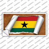 Ghana Flag Scroll Novelty Sticker Decal