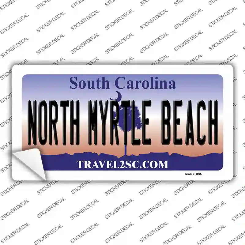 North Myrtle Beach State Background Novelty Sticker Decal