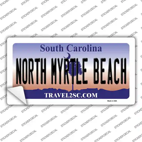 North Myrtle Beach State Background Novelty Sticker Decal