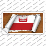 Poland/Eagle Flag Scroll Novelty Sticker Decal
