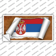 Serbia/Eagle Flag Scroll Novelty Sticker Decal