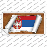 Serbia/Eagle Flag Scroll Novelty Sticker Decal