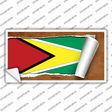 Guyana Flag Scroll Novelty Sticker Decal