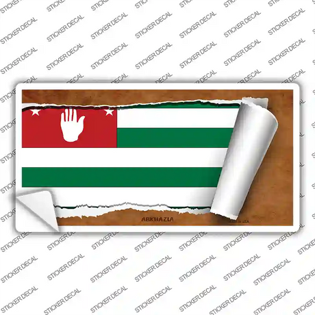 Abkhazia Flag Scroll Novelty Sticker Decal