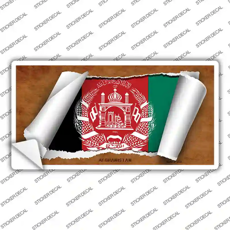 Afghanistan Flag Scroll Novelty Sticker Decal