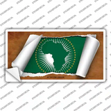 African Union Flag Scroll Novelty Sticker Decal